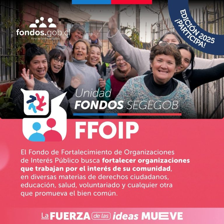 Postula al Fondo de Fortalecimiento de Organizaciones de Interés Público (FFOIP)