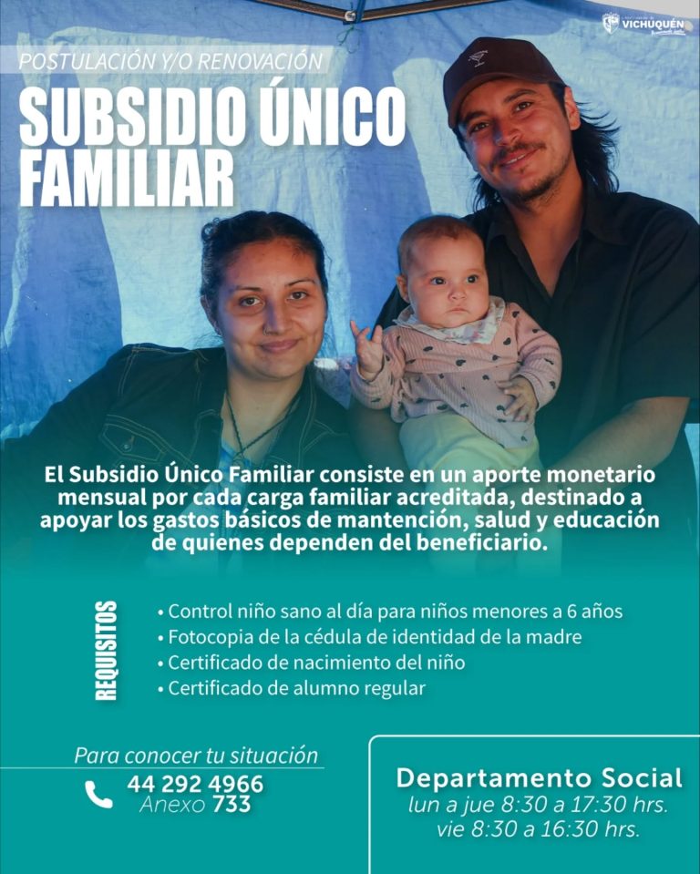 Postulación y/o renovación del Subsidio Único Familiar