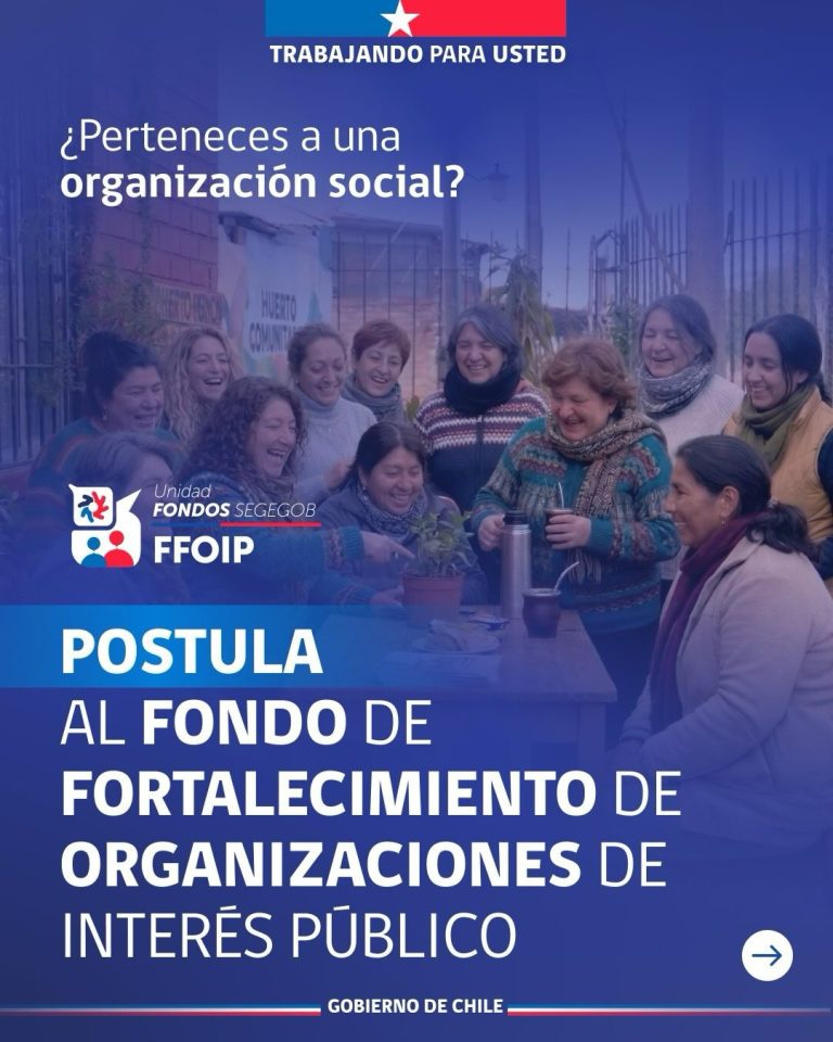 Se ampliaron los plazos del Fondo de Fortalecimiento de Organizaciones de Interés Público (FOIP).