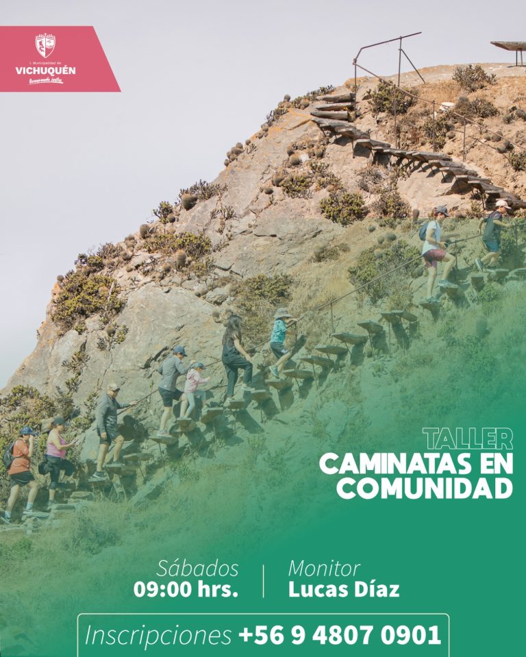 Te invitamos a ser parte de nuestro taller “Caminatas en Comunidad”. Una instancia perfecta para disfrutar de los paisajes de nuestra comuna, hacer ejercicio y compartir con otros vecinos.