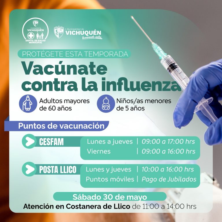 ¡Protégete esta temporada! Vacúnate contra la Influenza