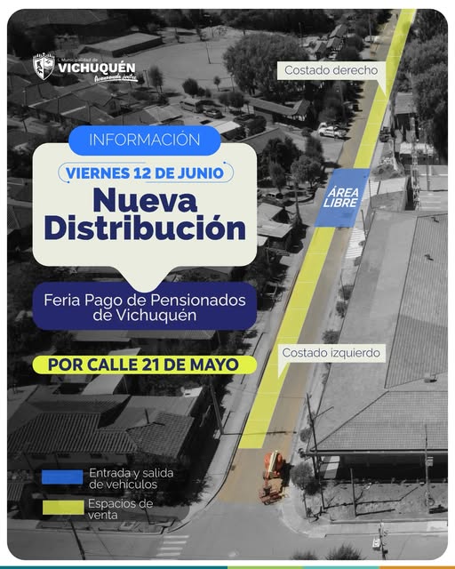 La Feria del Pago de Pensionados en Vichuquén se llevará a cabo por Calle 21 de Mayo