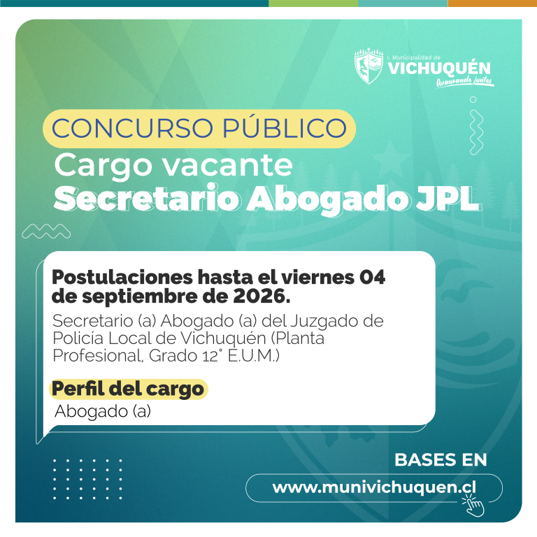 Concurso Público: Convocatoria para el cargo de Secretario(a) Abogado(a) del JPL