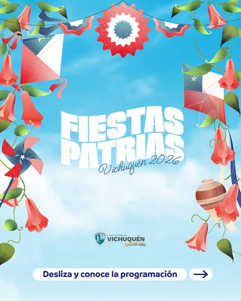 ¡Se nos vino el 18! Y en la Municipalidad de Vichuquén ya tenemos todo listo para celebrar nuestras Fiestas Patrias 2026 como corresponde.