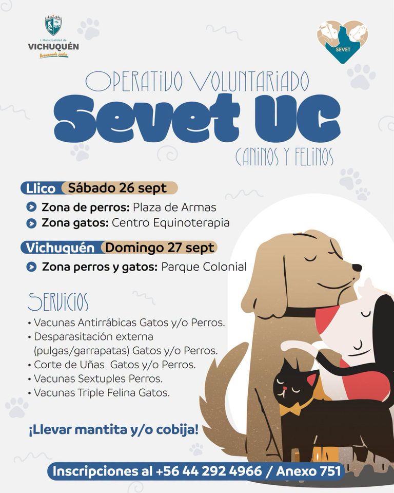 ¡OPERATIVO VETERINARIO EN NUESTRA COMUNA! | Voluntariado Sevet UC